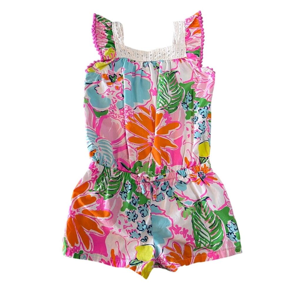 Lilly Pulitzer for Target Girls Floral Pom-Trim Romper 3T